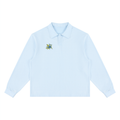 Unisex Loose Long Sleeve Polo Shirt