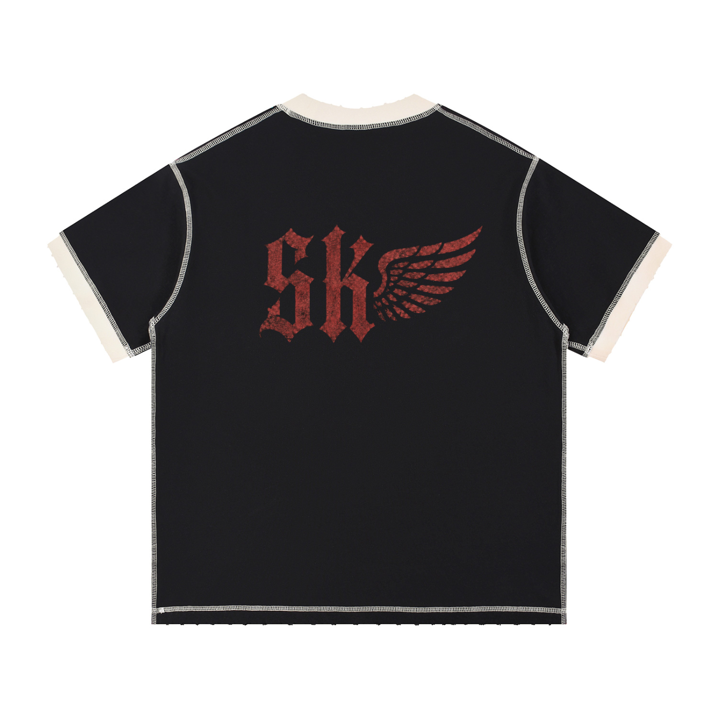 Contrast-Stitched Cotton T-Shirt
