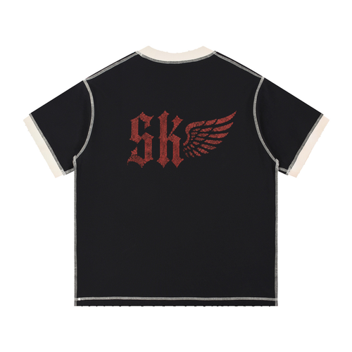 Contrast-Stitched Cotton T-Shirt