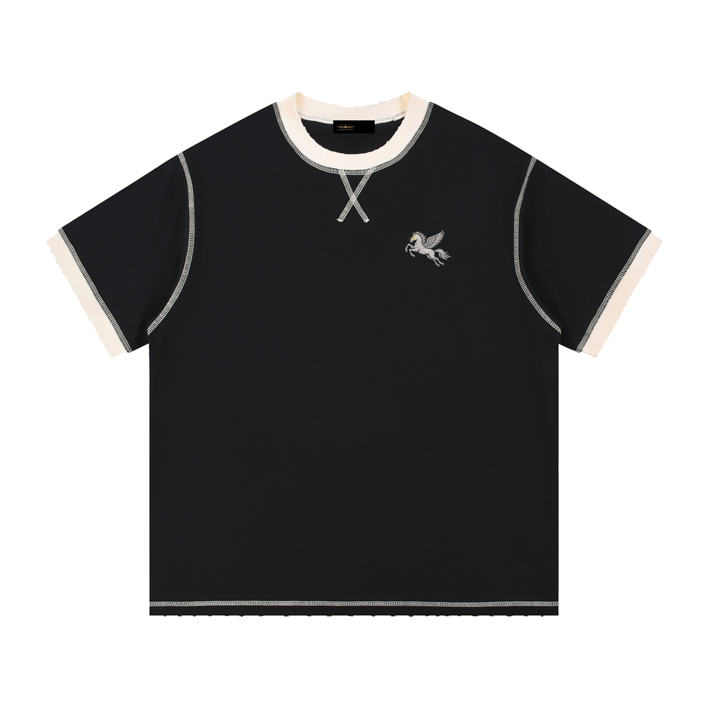Contrast-Stitched Cotton T-Shirt