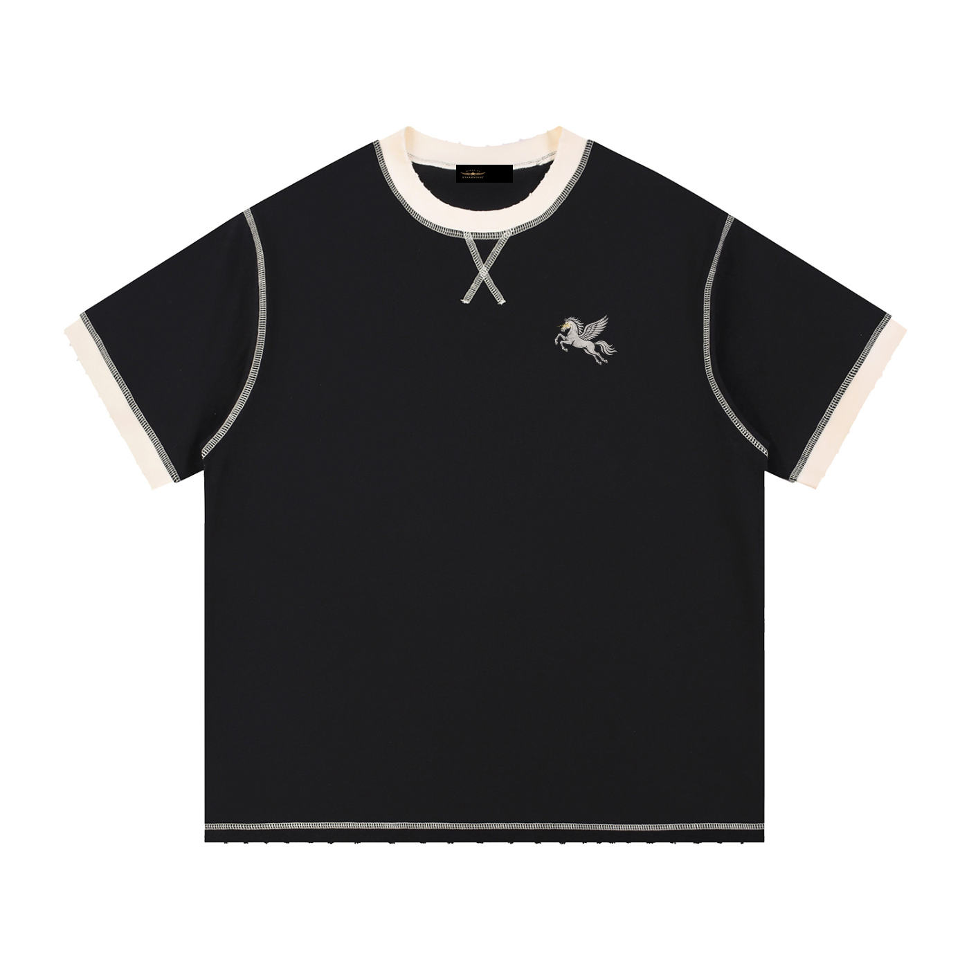 Contrast-Stitched Cotton T-Shirt