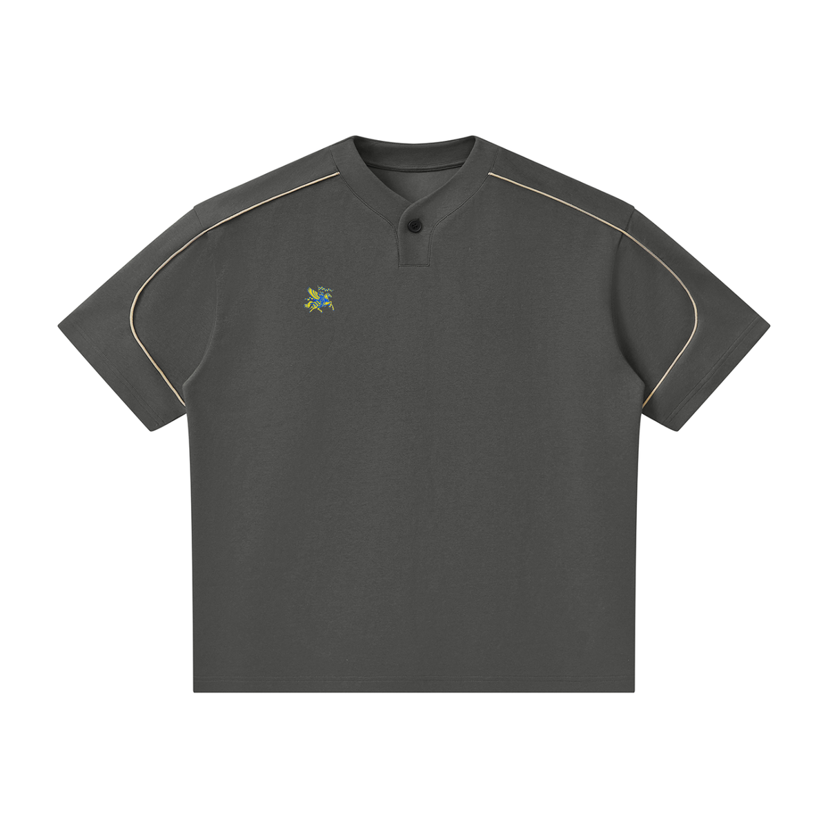 Unisex Mineral Wash Boxy Waffle T-Shirt