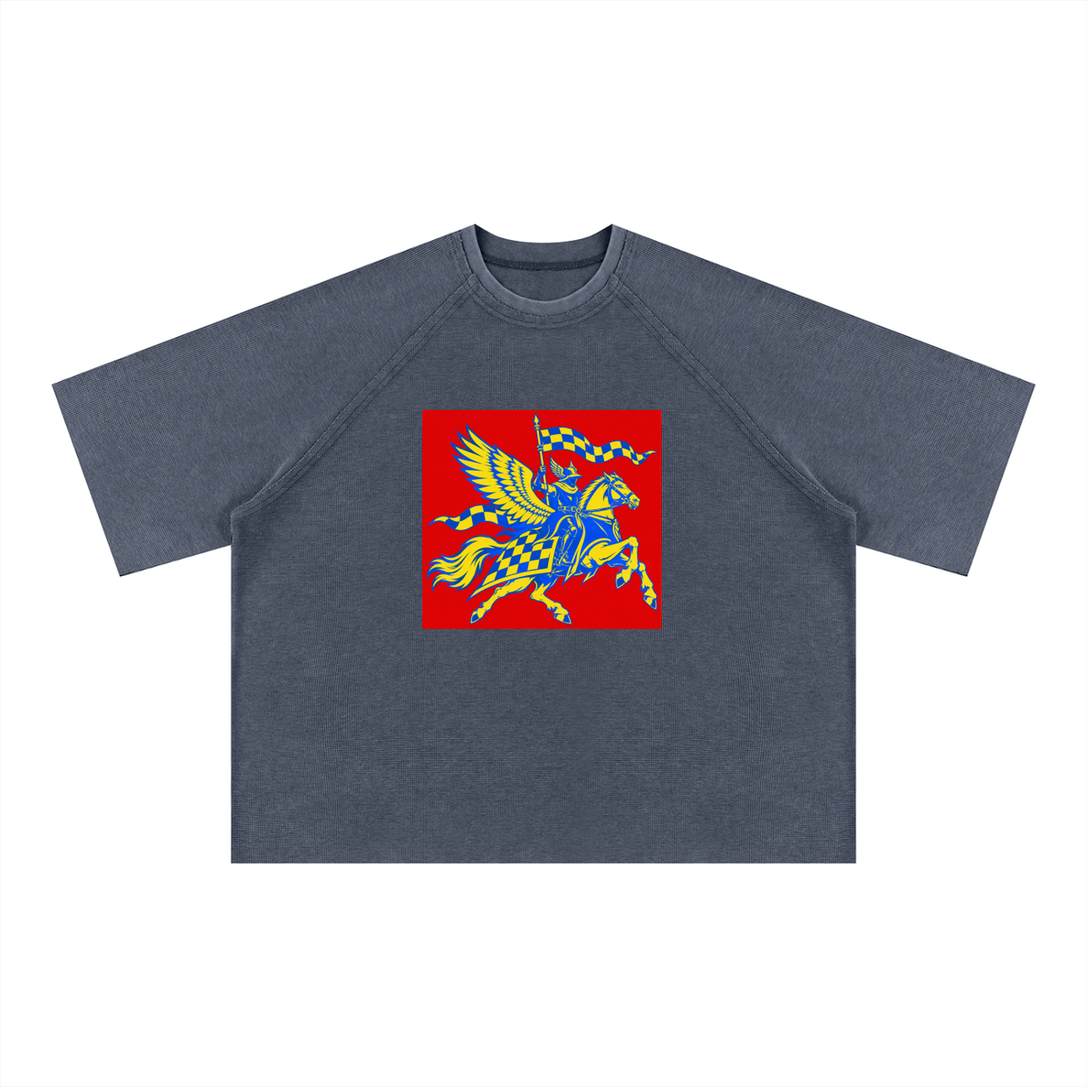 Unisex Mineral Wash Boxy Waffle T-Shirt