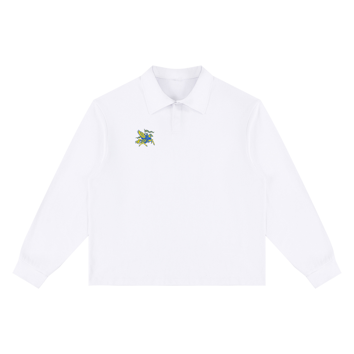 Unisex Loose Long Sleeve Polo Shirt