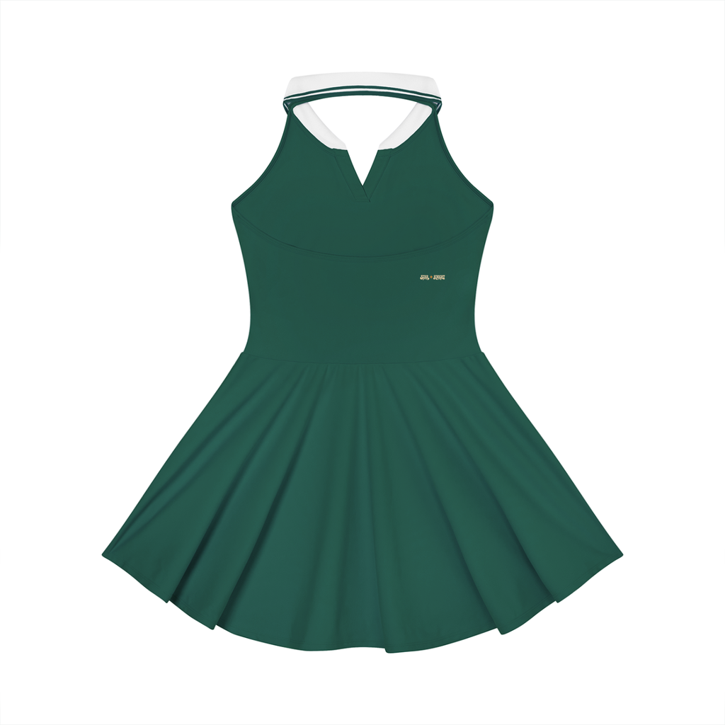 Women's Collared Halter A-Line Tennis Dress