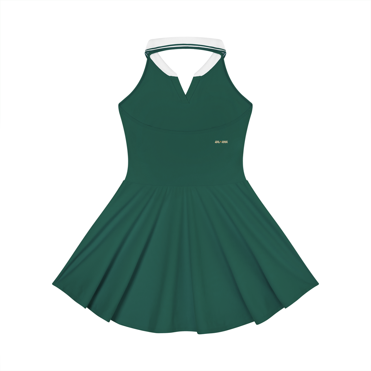Women's Collared Halter A-Line Tennis Dress